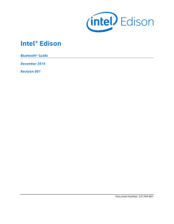 Intel® Edison Bluetooth* Guide