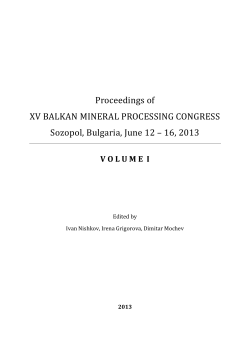 Proceedings of XV BALKAN MINERAL