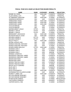 ILE Selection Board results