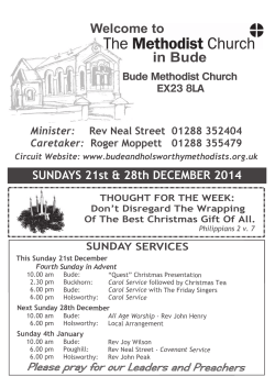 notices 21-12-14 - Bude & Holsworthy Methodist Circuit