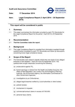 Legal Compliance Report