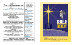 12-21-14 Bulletin for pdf - Tabernacle United Methodist Church