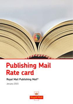 Publishing Mail rate card from 5 January 2015