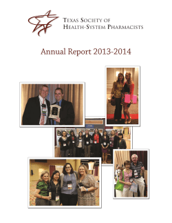 TSHP Annual Report - Texas Society of Health