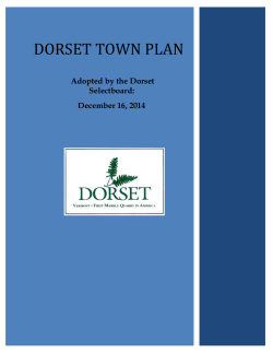 Dorset Town Plan - Town of Dorset, VT