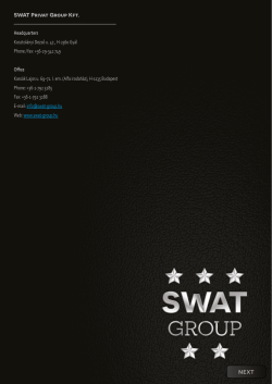 SWAT Privat Group Kft. Headquarters Kosztolányi Dezső u. 47., H