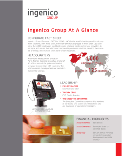 Ingenico Group At A Glance