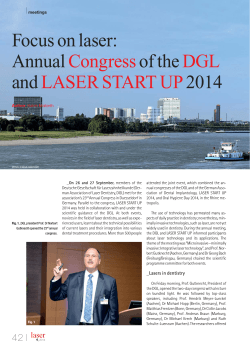 Annual Congress of the DGL and LASER START UP