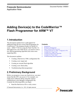 Adding Device(s) to the CodeWarrior Flash Programmer for ARMv7