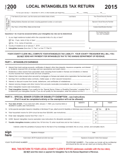 Local Intangibles Tax Return Form 200