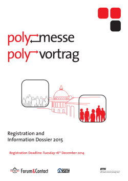 Registration and Information Dossier 2015
