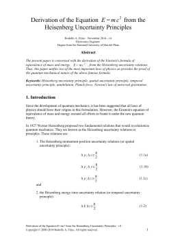 Derivation of the Equation E=mc2-v4