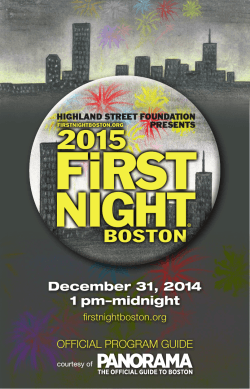 the First Night 2015 Program Guide