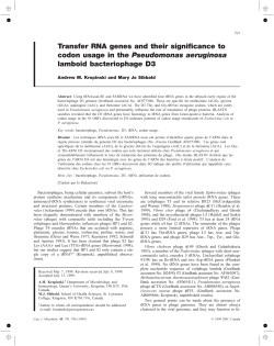 Transfer RNA genes and their significance to codon