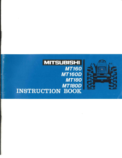 Mitsubishi MT160-180 Instruction Book