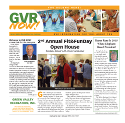 GVR Newsletter - Green Valley Recreation