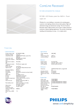 Product Leaflet: CoreLine recessed RC120B luminaire