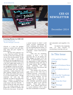 CEE-GS NEWSLETTER - National Council of Teachers of English