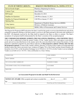 30-DMA-31747-15 - North Carolina Interactive Purchasing System