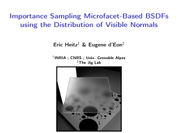 Importance Sampling Microfacet-Based BSDFs using the - HAL