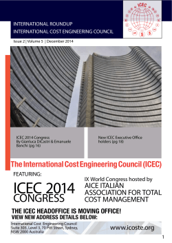 December 2014 - International Cost Engineering Council