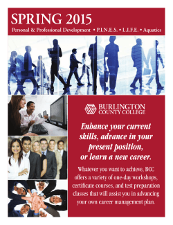 Spring 2015 Programs - Burlington County College