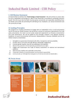 IBL CSR Policy Document