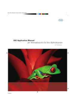 DIG Application Manual for Nonradioactive In Situ Hybridization
