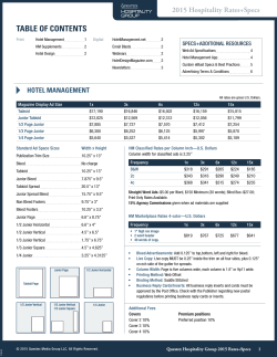 Rates+Specs - Questex Hospitality Group