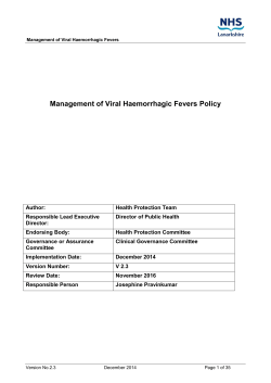 Guideline For The Management And Control Of
