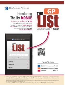 The GP Online List_WINTER 2015.indd