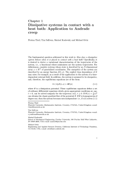 Dissipative systems in contact with a heat bath: Application to