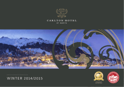 Winter program 2014-2015 - Carlton Hotel St. Moritz