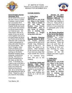 Monthly Bulletin - Fife Knights of Columbus