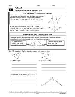Reteach 4-4 Geometry