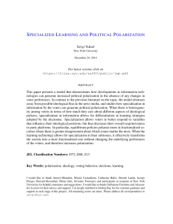 specialized learning and political polarization