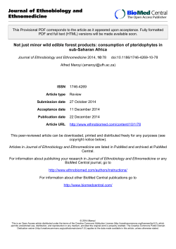 Provisional PDF - Journal of Ethnobiology and Ethnomedicine