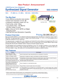 SSG-6400HS Ultra Wideband Synthesized Signal