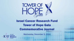 to View the Online Journal - Israel Cancer Research Fund