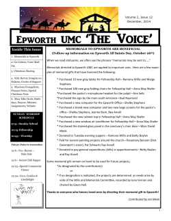 The Newsletter - Epworth United Methodist Church
