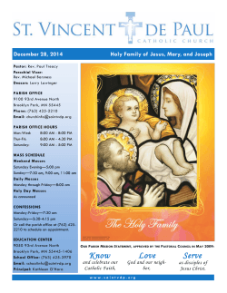 This Sunday's Bulletin - St. Vincent de Paul Catholic Church