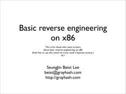 Basic reverse engineering on x86 [beist]