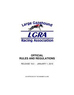 official rules and regulations - Large Gazehound Racing Association