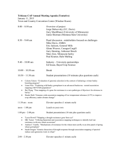 Triticeae CAP Annual Meeting Agenda 2015