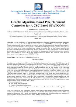 Genetic Algorithm Based Pole Placement Controller for