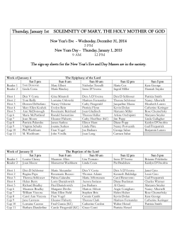 Schedule