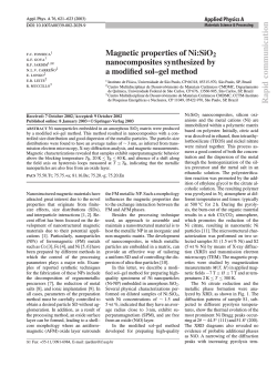 Magnetic properties of Ni:SiO2 nanocomposites synt