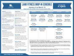 LAND FITNESS DROP-IN SCHEDULE
