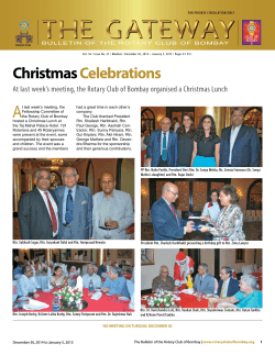 Christmas Celebrations - Rotary Club Of Bombay