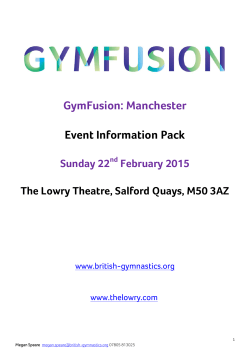 GymFusion: Manchester Event Information Pack